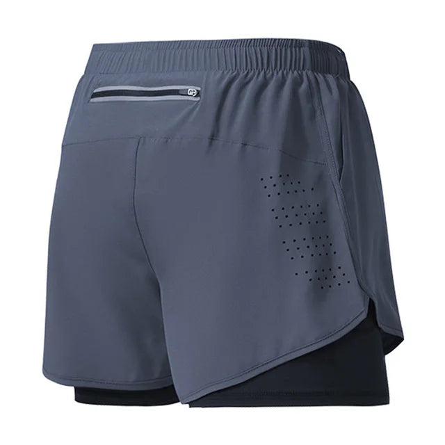 Shorts Deportivos de Doble Capa para Entrenamiento