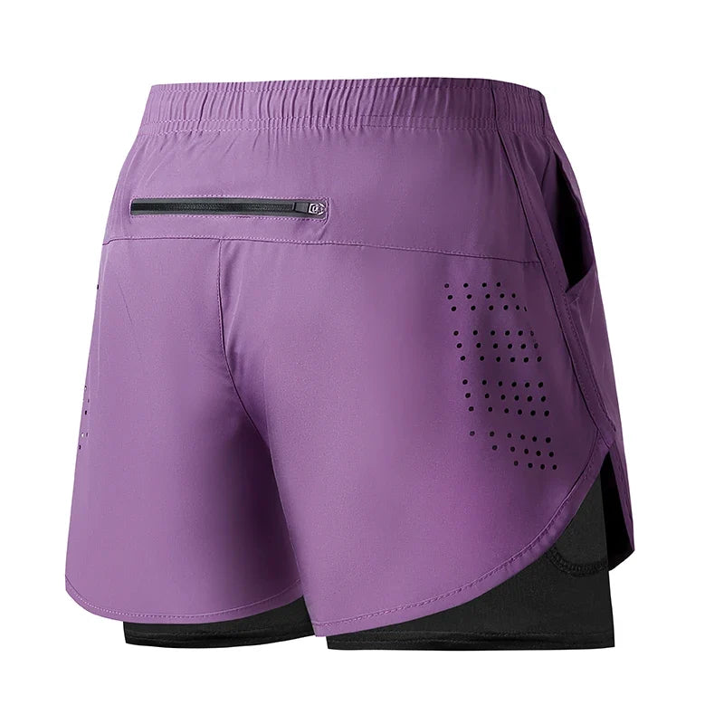 Shorts Deportivos de Doble Capa para Entrenamiento