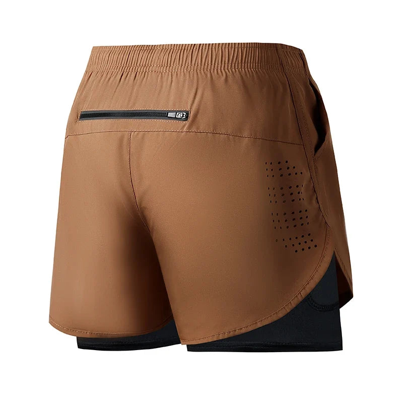 Shorts Deportivos de Doble Capa para Entrenamiento