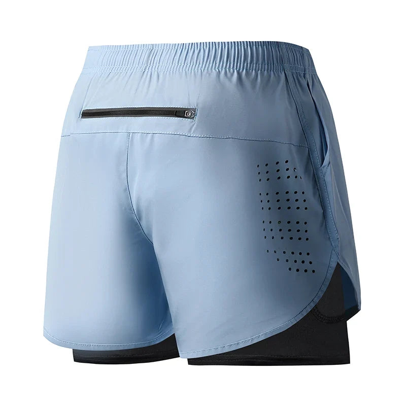 Shorts Deportivos de Doble Capa para Entrenamiento